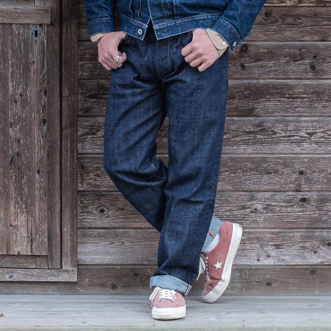 【限定生産】Lot.1991 "Momiji (Maple Tree)" Straight Fit Jeans with Burkina Faso Denim (Raw and Rigid) 【クラシックストレート／もみじ／ブルキナファソデニム／ノンウォッシュ】