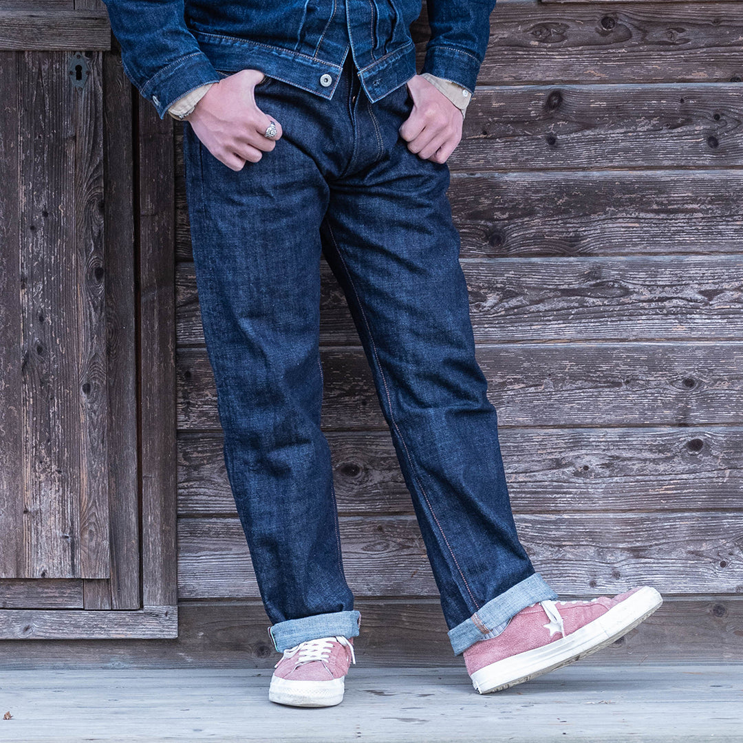 【限定生産】Lot.1991 "Momiji (Maple Tree)" Straight Fit Jeans with Burkina Faso Denim (Raw and Rigid) 【クラシックストレート／もみじ／ブルキナファソデニム／ノンウォッシュ】