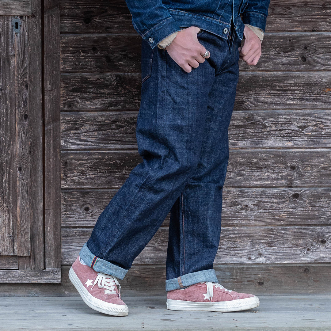 【限定生産】Lot.1991 "Momiji (Maple Tree)" Straight Fit Jeans with Burkina Faso Denim (Raw and Rigid) 【クラシックストレート／もみじ／ブルキナファソデニム／ノンウォッシュ】