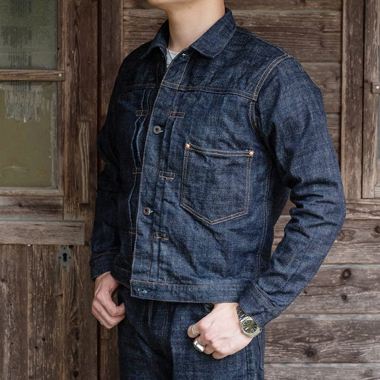 【限定】Lot.2505T No.0 "BEAST" Type-WWII Denim Jacket 15oz Heavy Slub Denim (Washed)【大戦モデル／ヘビースラブデニム／ワンウォッシュ】