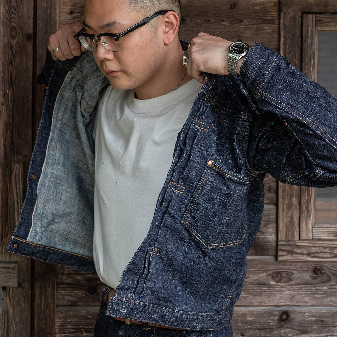 【限定】Lot.2505T No.0 "BEAST" Type-WWII Denim Jacket 15oz Heavy Slub Denim (Washed)【大戦モデル／ヘビースラブデニム／ワンウォッシュ】