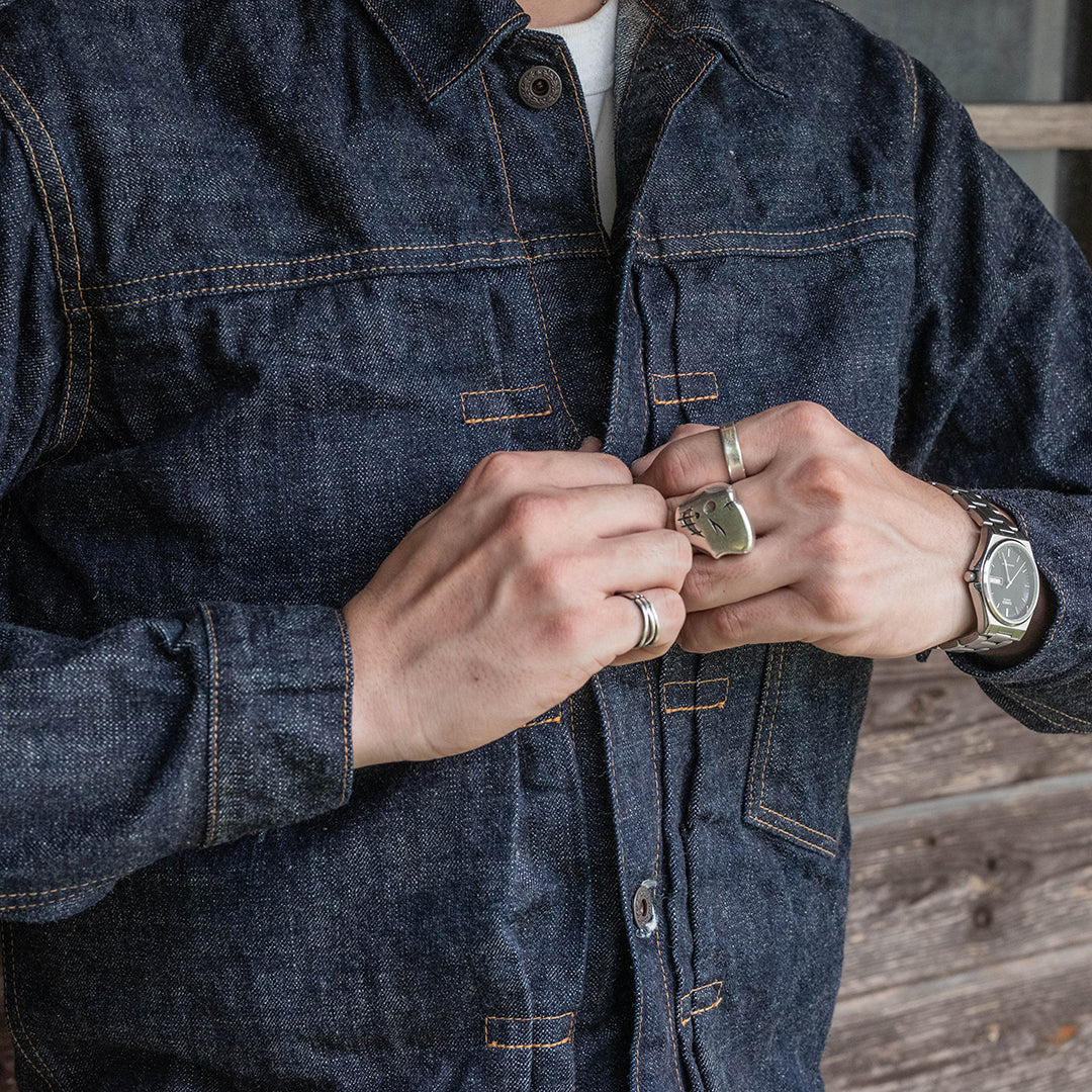 【限定】Lot.2505T No.0 "BEAST" Type-WWII Denim Jacket 15oz Heavy Slub Denim (Washed)【大戦モデル／ヘビースラブデニム／ワンウォッシュ】