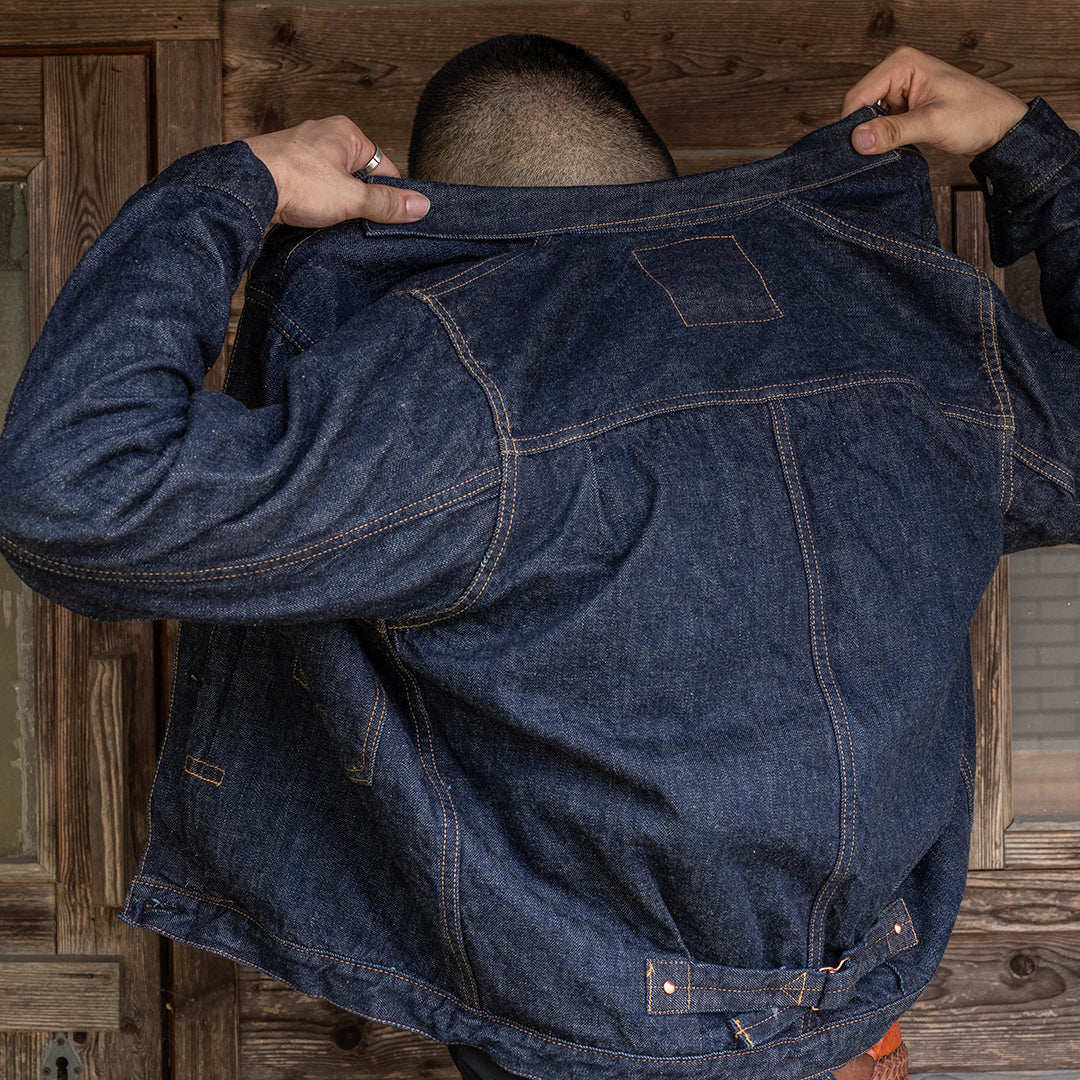 【限定】Lot.2505T "Shimofuri" Type-WWII Denim Jacket 14.35oz Uneven Denim (Raw / Washed)【大戦モデル／霜降り／ワンウォッシュ】