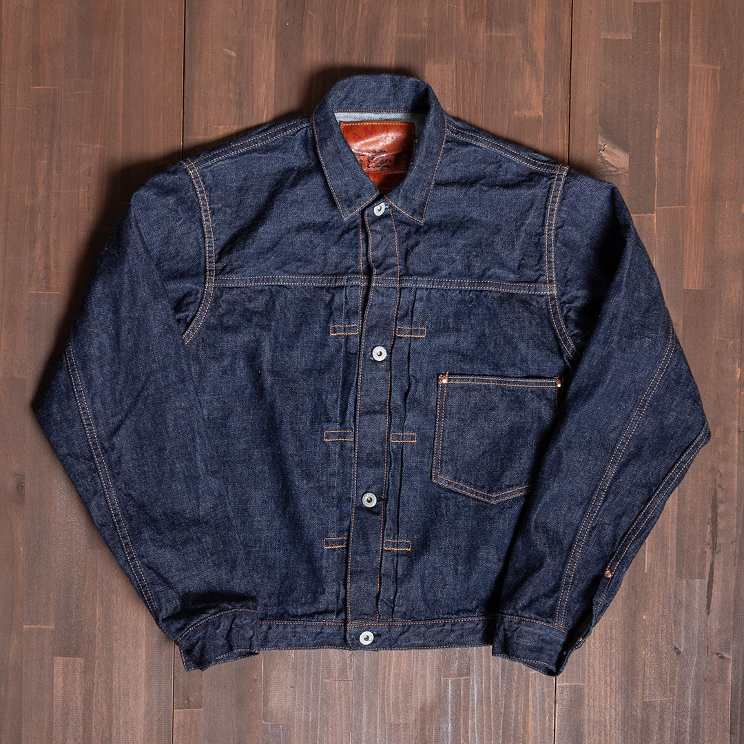 【限定】Lot.2505T "Shimofuri" Type-WWII Denim Jacket 14.35oz Uneven Denim (Raw / Washed)【大戦モデル／霜降り／ワンウォッシュ】