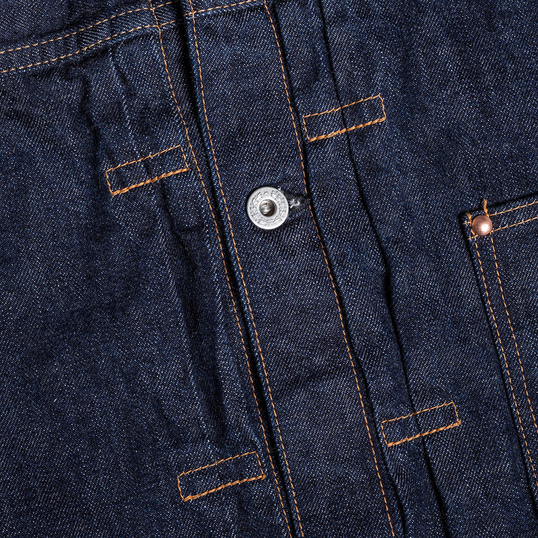 【限定】Lot.2505T "Shimofuri" Type-WWII Denim Jacket 14.35oz Uneven Denim (Raw / Washed)【大戦モデル／霜降り／ワンウォッシュ】