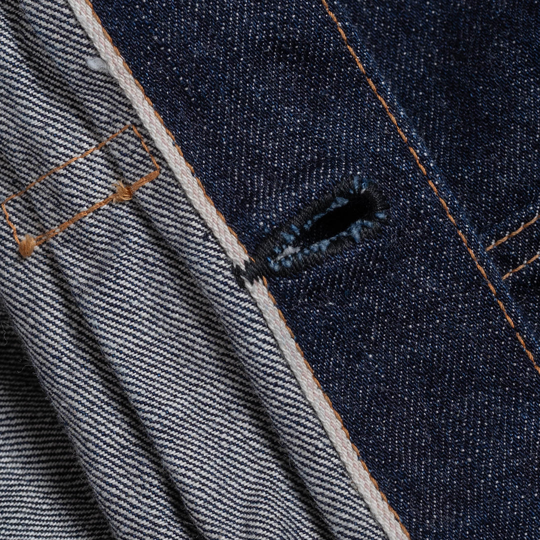 【限定】Lot.2505T "Shimofuri" Type-WWII Denim Jacket 14.35oz Uneven Denim (Raw / Washed)【大戦モデル／霜降り／ワンウォッシュ】