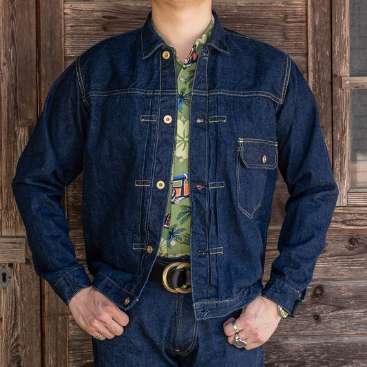 【限定】Lot.2506T "Gyokuro" Type-1 Denim Jacket 14oz Deep Blue Indigo Denim (Washed)
