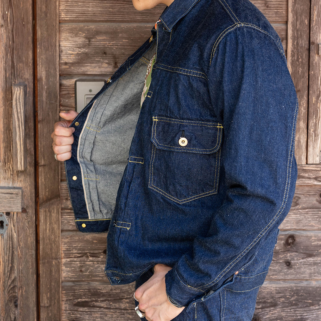 【限定】Lot.2506T "Gyokuro" Type-1 Denim Jacket 14oz Deep Blue Indigo Denim (Washed)