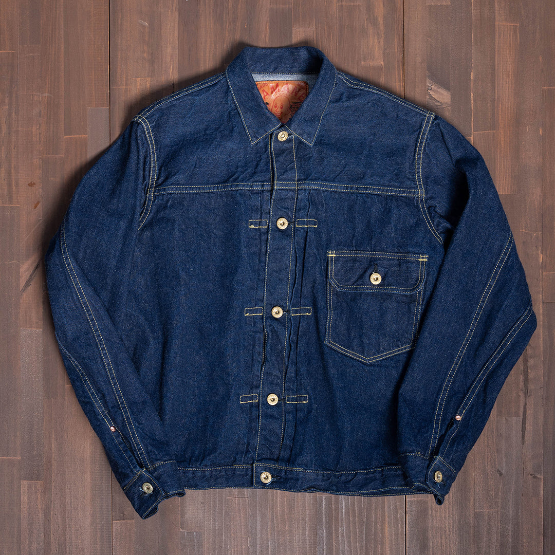 【限定】Lot.2506T "Gyokuro" Type-1 Denim Jacket 14oz Deep Blue Indigo Denim (Washed)