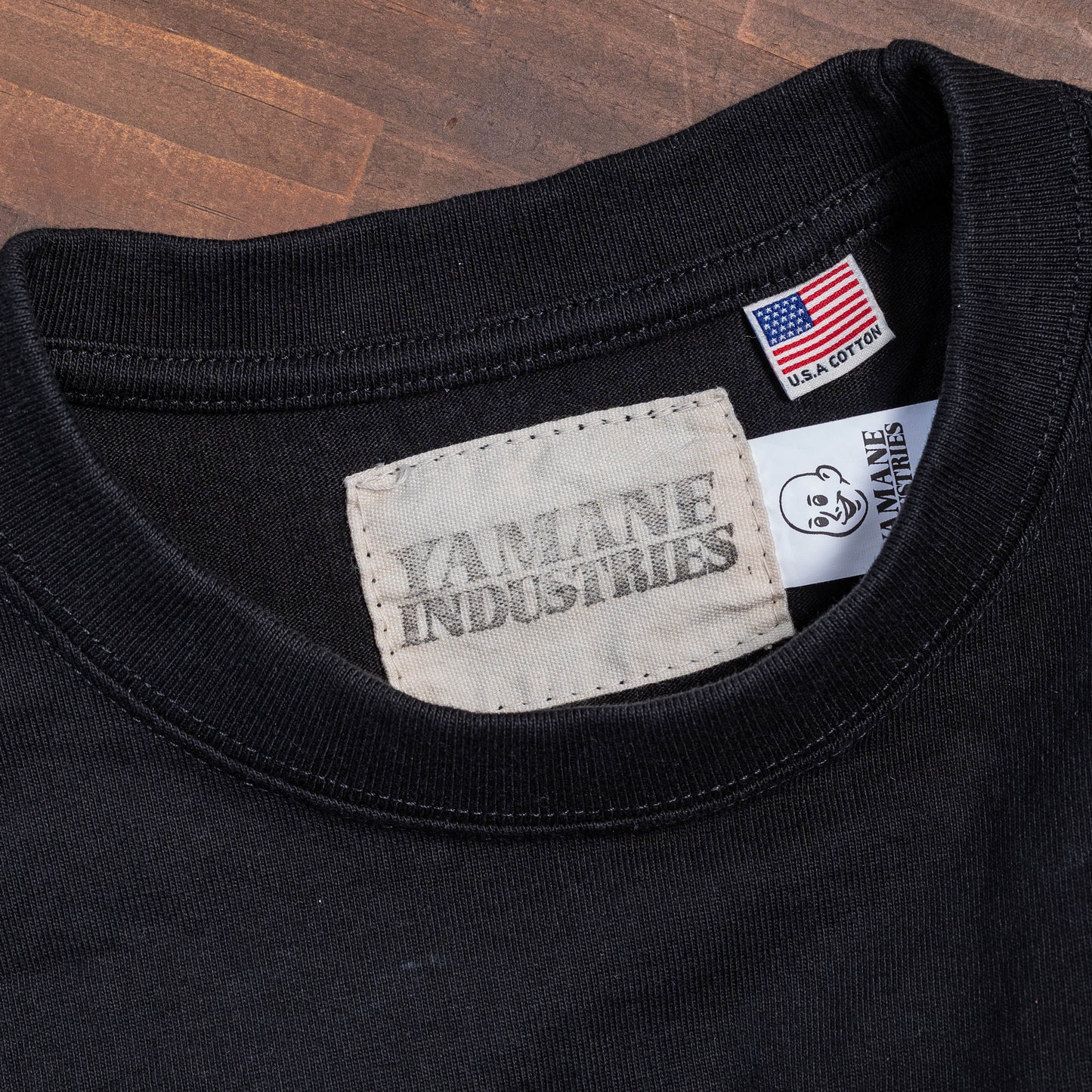 Lot.8002 "Union" 8.1oz USA Cotton T-shirt Black (YAMANE INDUSTRIES / Black )