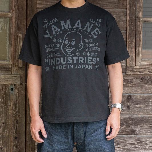 【新作】Lot.8002 "Union" 8.1oz USA Cotton T-shirt Black (Leather Label Logo / Black)