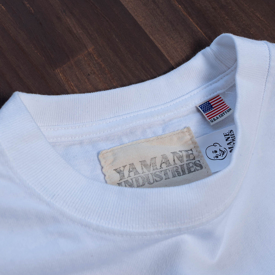Lot.8002 "Union" 8.1oz USA Cotton T-shirt White (YAMANE INDUSTRIES / S.YEL )