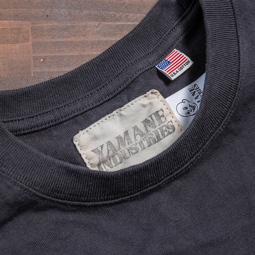 Lot.8002 "Union" 8.1oz USA Cotton T-shirt Charcoal (Plain / Face Label)