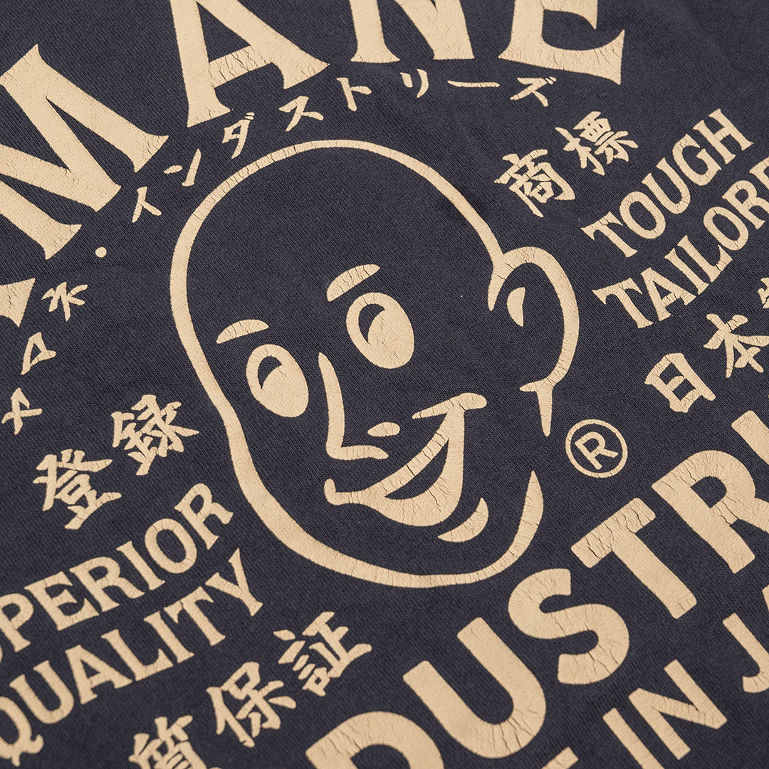 Lot.8002 "Union" 8.1oz USA Cotton T-shirt Black (YAMANE INDUSTRIES / Black)