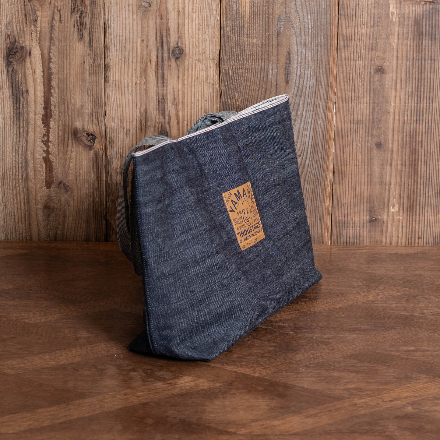 Lot.9003 Denim One-Piece Tote 22" with "YAMANE INDUSTRIES"