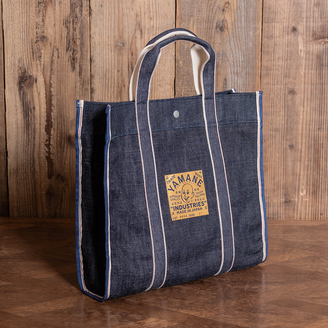 Lot.9004 Denim Round-Bottom Tote 17"