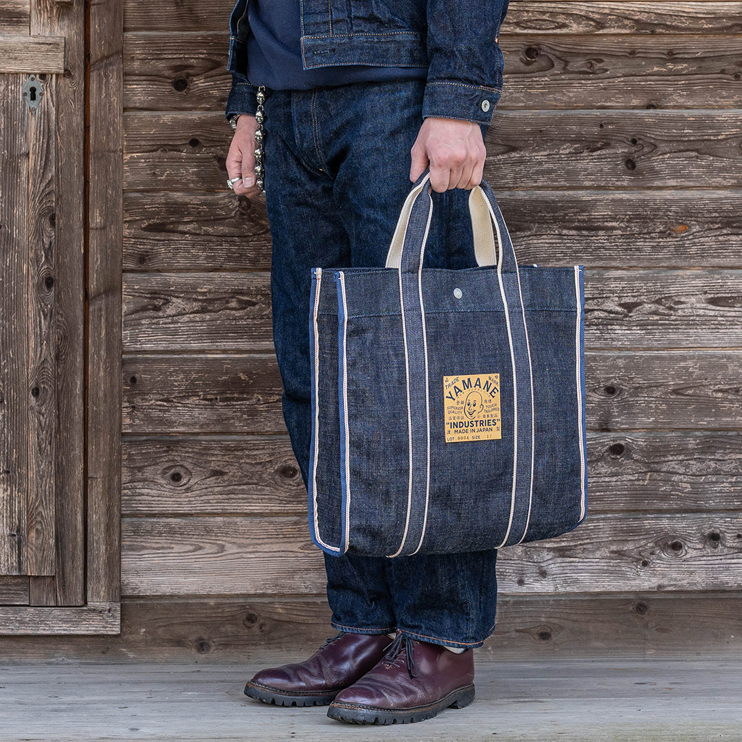 Lot.9004 Denim Round-Bottom Tote 17"