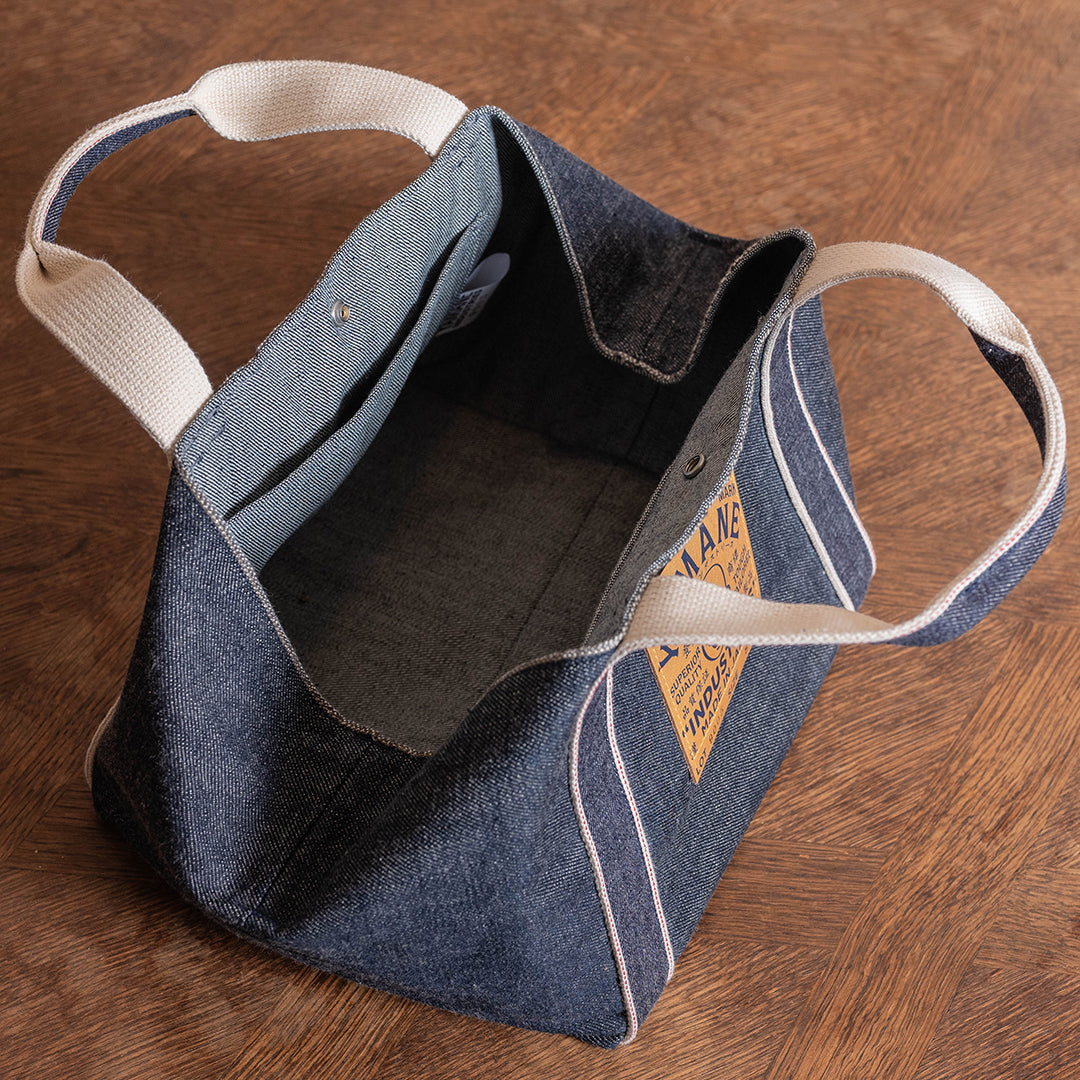 Lot.9005 Denim Diamond-Shaped Tote 8"