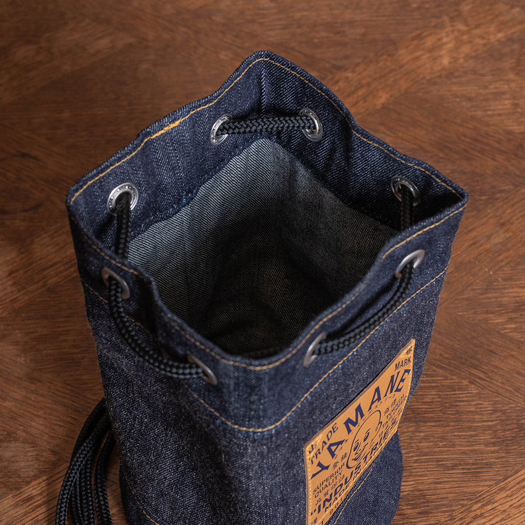 Lot.9012 Denim Drawstring Bag 11"