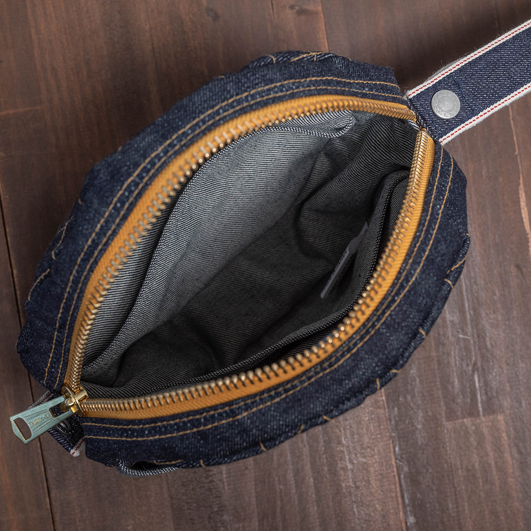 Lot.9033 Denim Circular Mini Bag 9"