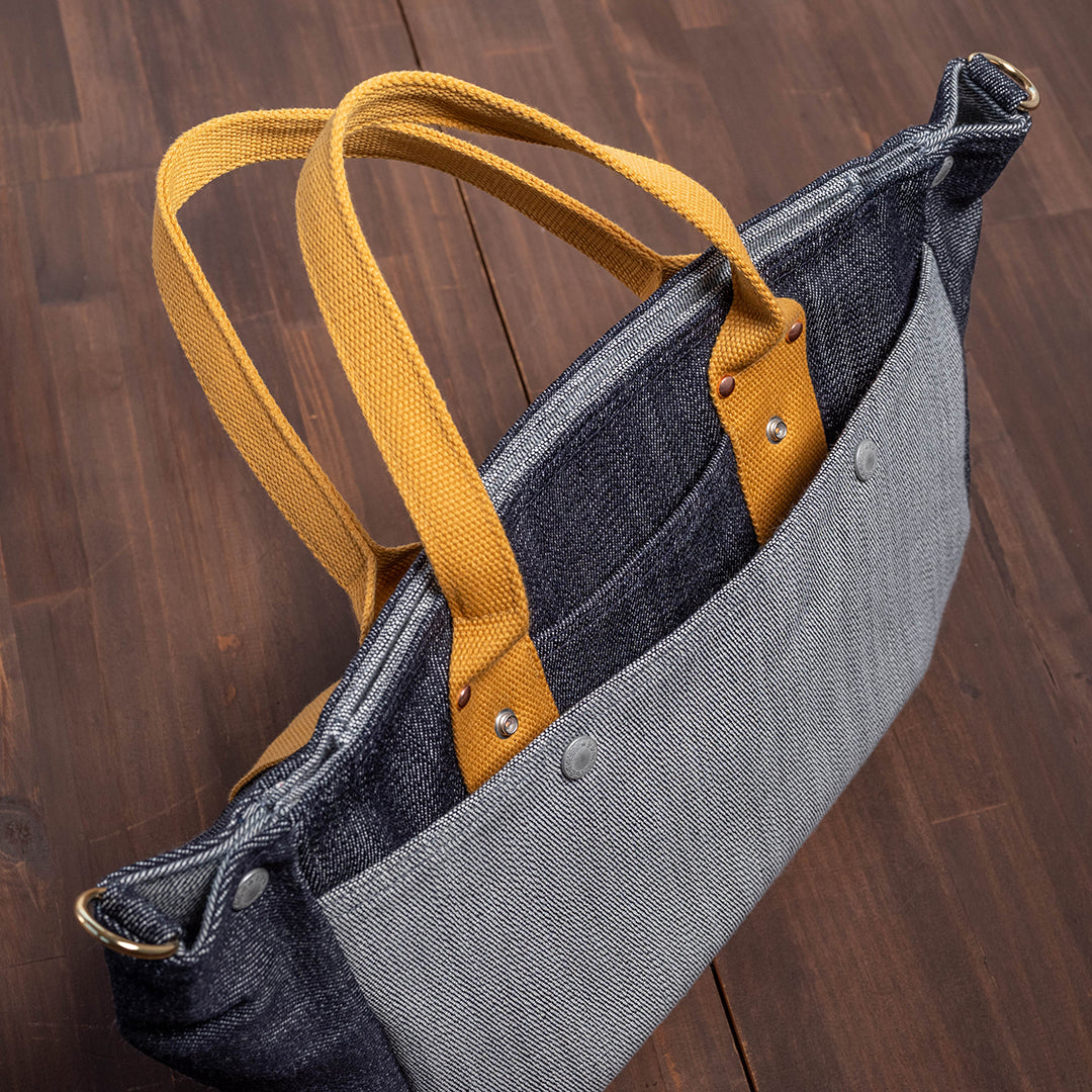 Lot.9049 Denim Zip Cover Tote 15"