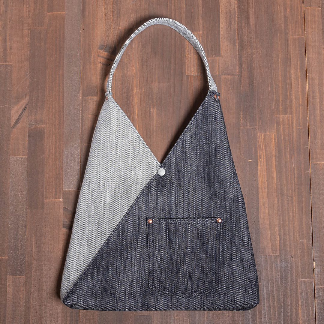Lot.9063 "Omusubi" Denim Triangle Bag 15"
