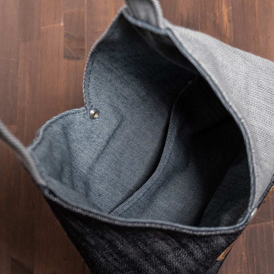 Lot.9063 "Omusubi" Denim Triangle Bag 15"