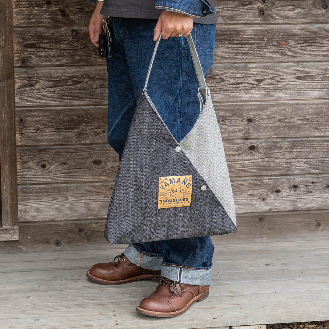 Lot.9063 "Omusubi" Denim Triangle Bag 15"
