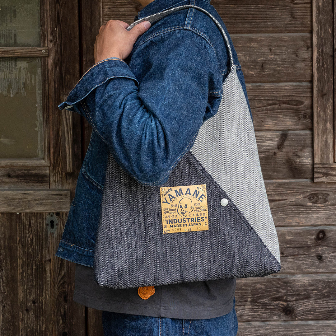 Lot.9063 "Omusubi" Denim Triangle Bag 15"