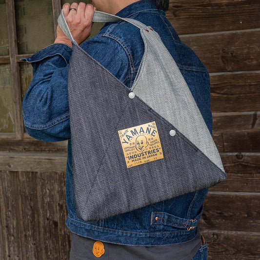 Lot.9063 "Omusubi" Denim Triangle Bag 15"
