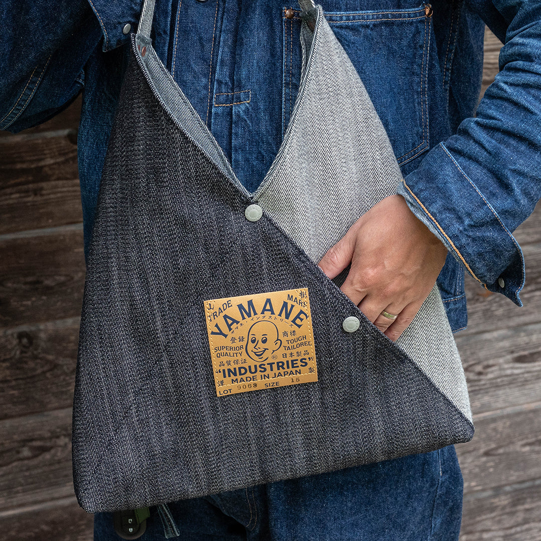 Lot.9063 "Omusubi" Denim Triangle Bag 15"