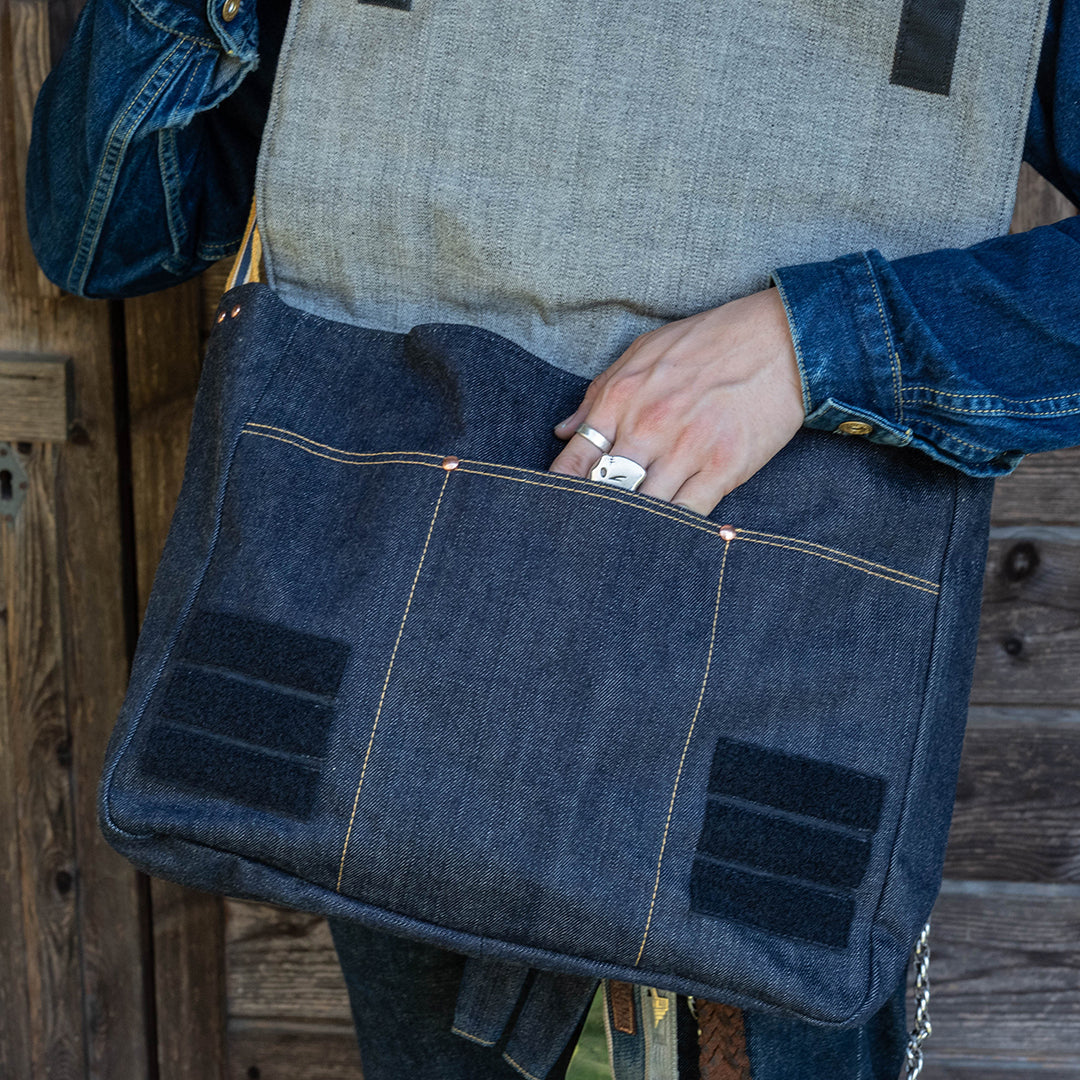 Lot.9065 Denim Messenger Bag 20"
