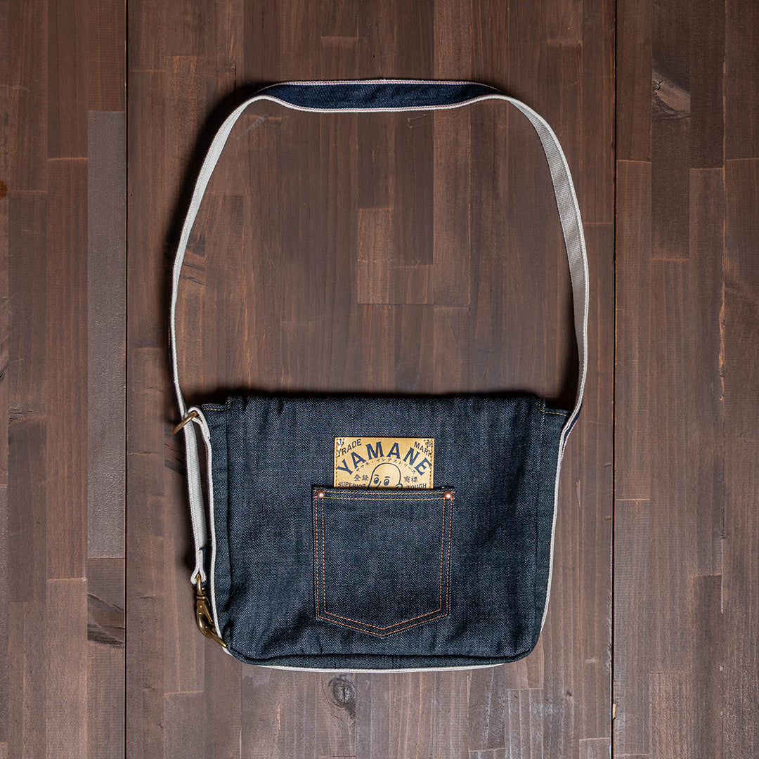 Lot.9066 Denim Four-Way Flap Shoulder Bag 12"