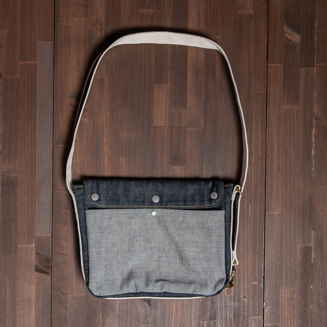 Lot.9066 Denim Four-Way Flap Shoulder Bag 12"