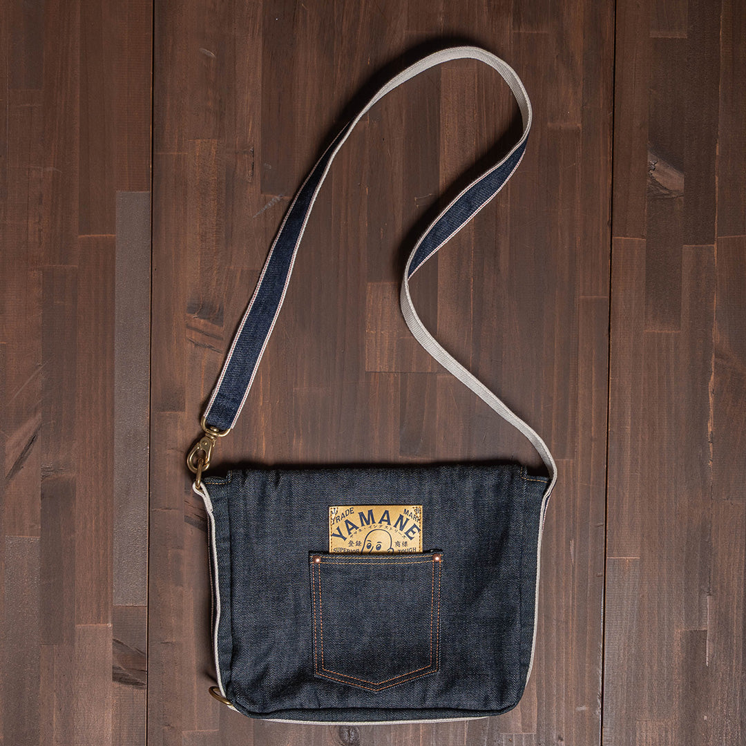 Lot.9066 Denim Four-Way Flap Shoulder Bag 12"