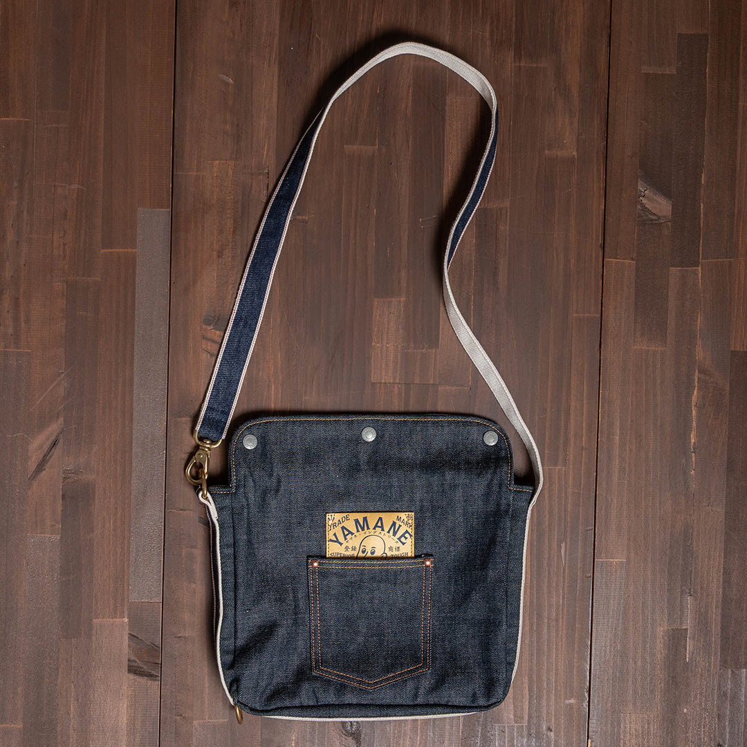 Lot.9066 Denim Four-Way Flap Shoulder Bag 12"
