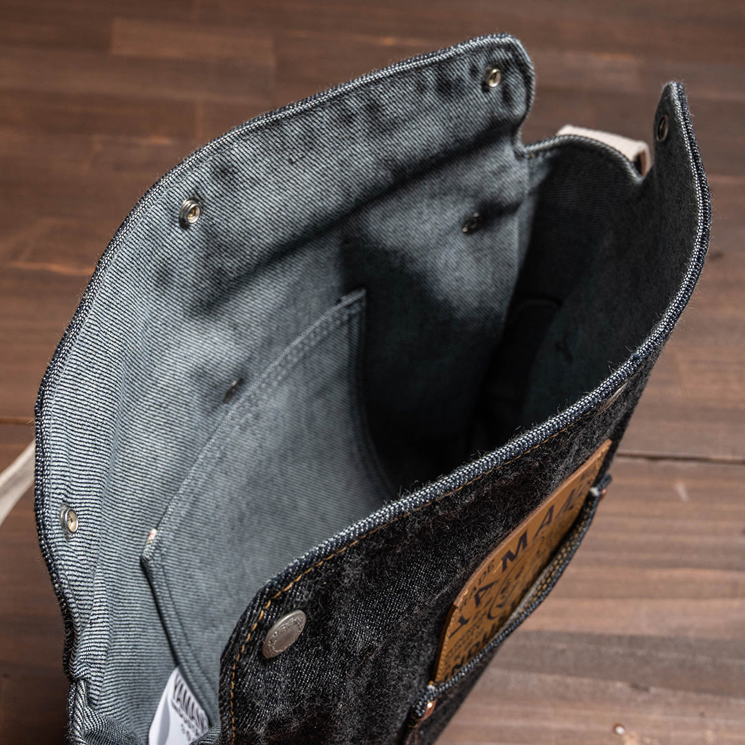 Lot.9066 Denim Four-Way Flap Shoulder Bag 12"