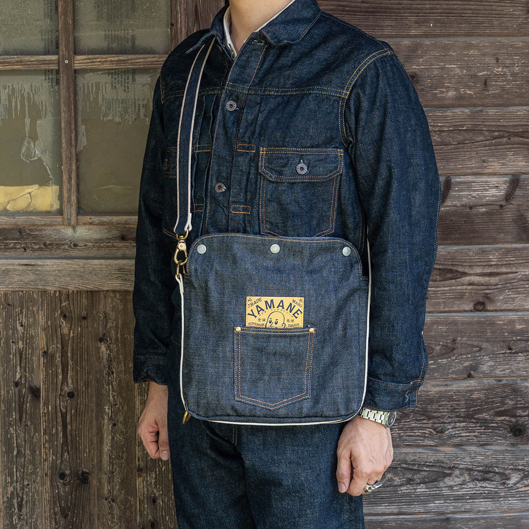 Lot.9066 Denim Four-Way Flap Shoulder Bag 12"