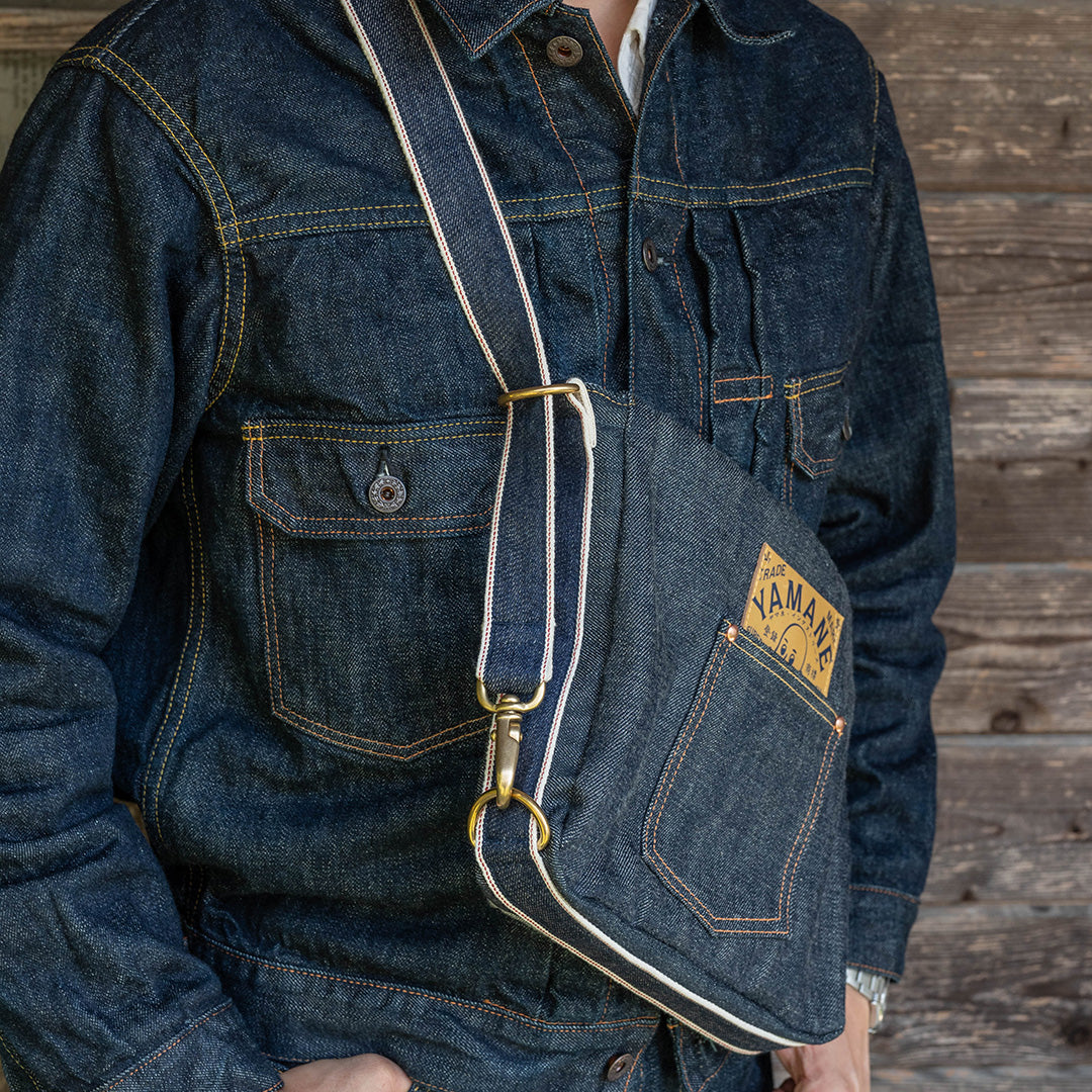 Lot.9066 Denim Four-Way Flap Shoulder Bag 12"
