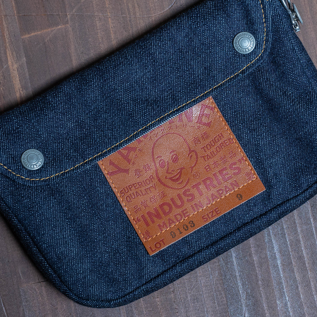 Lot.9103 Denim Snap-on Flap Shoulder Pouch 9"