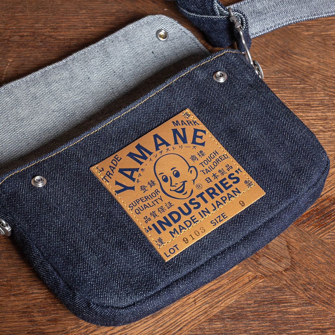 Lot.9103 Denim Snap-on Flap Shoulder Pouch 9"