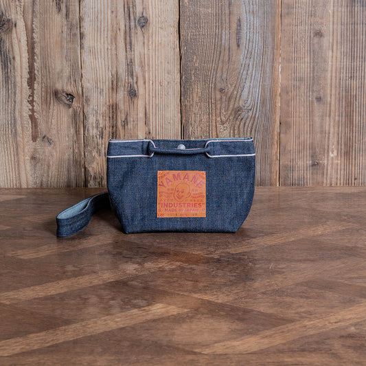 Lot.9104 Denim Draw-Open Shoulder Pouch 10"