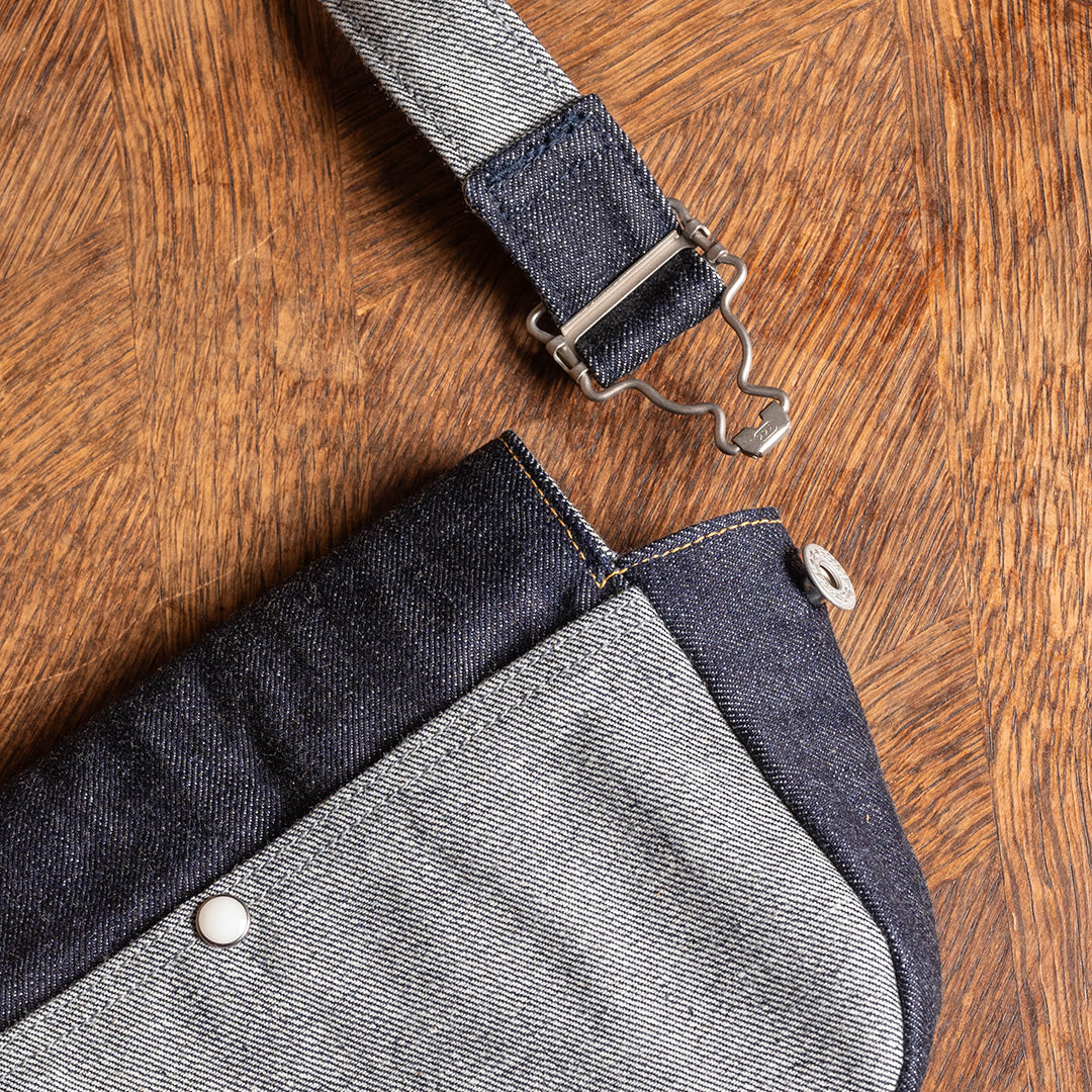 Lot.9105 Denim Snap-on Flap Shoulder Pouch Wide 9"