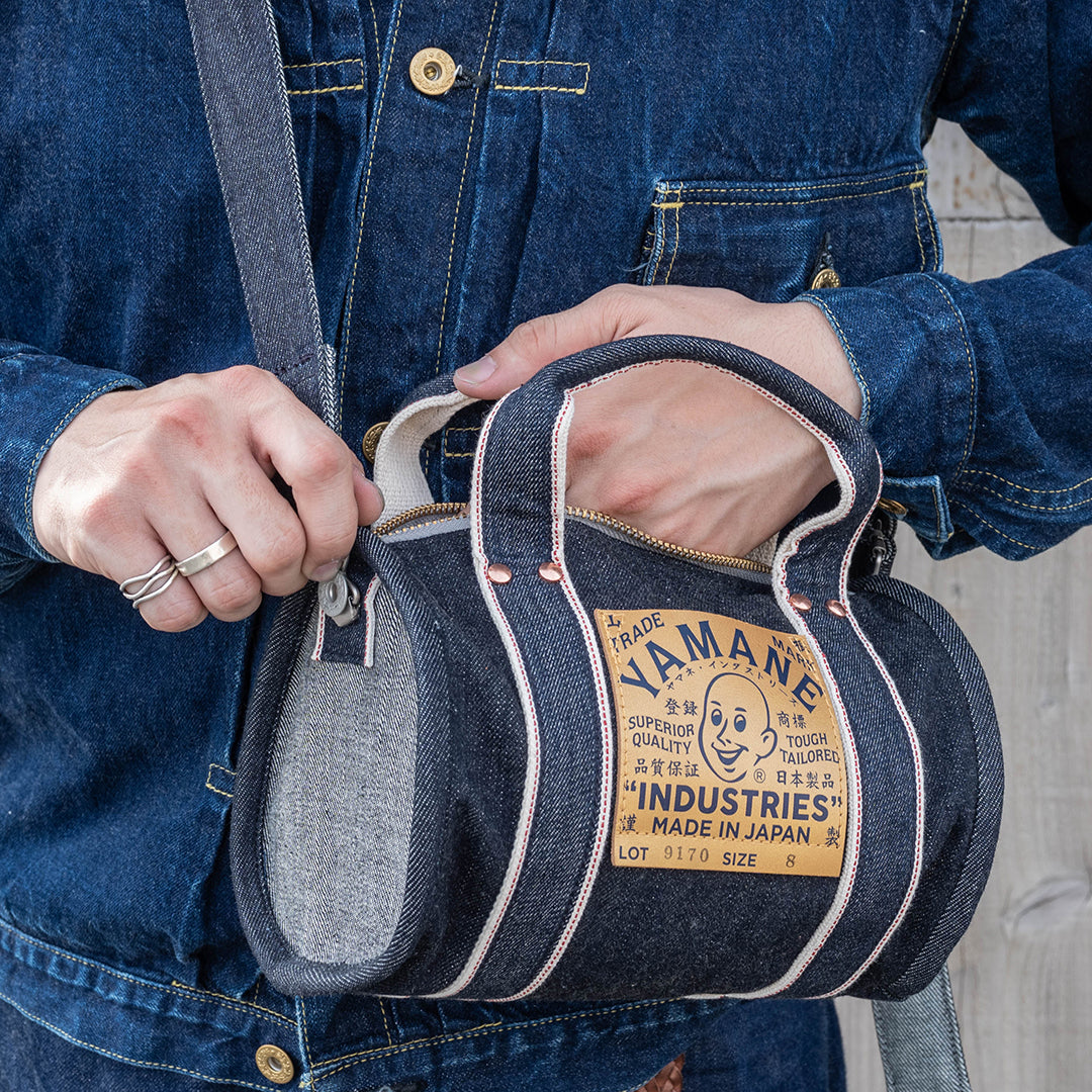 Lot.9170 Denim Mini Barrel Shoulder Bag 8"