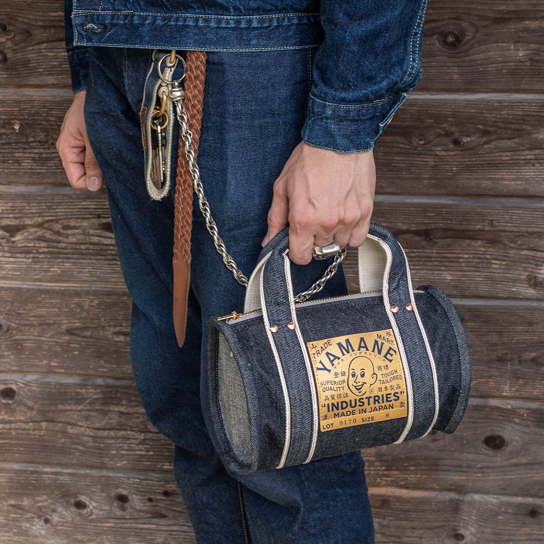 Lot.9170 Denim Mini Barrel Shoulder Bag 8"