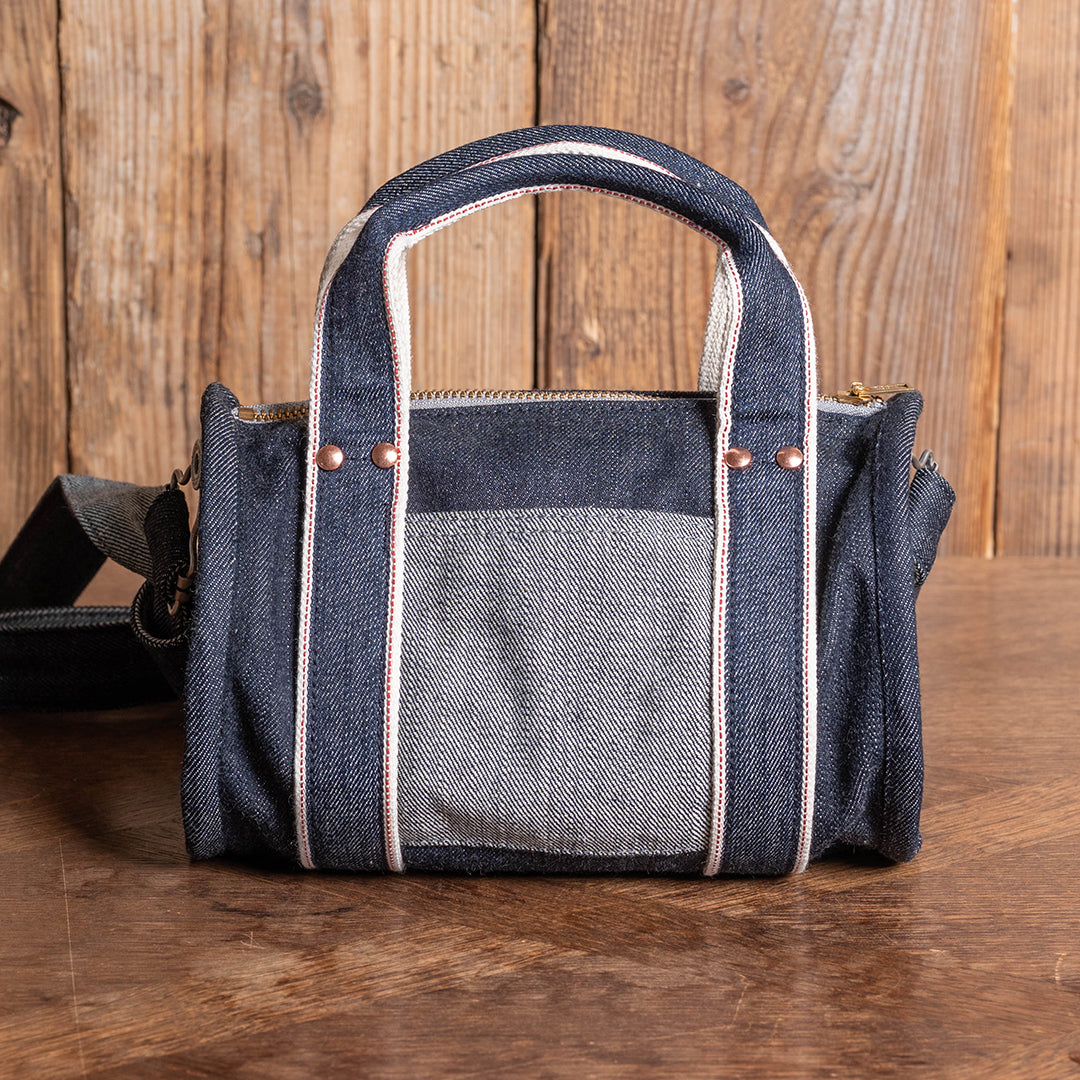 Lot.9170 Denim Mini Barrel Shoulder Bag 8"