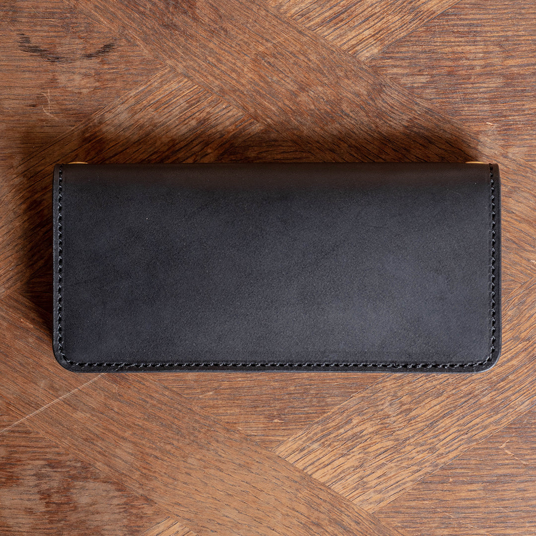 Lot.9500 "Frontier" Steer Hide Leather Biker Wallet (Black)