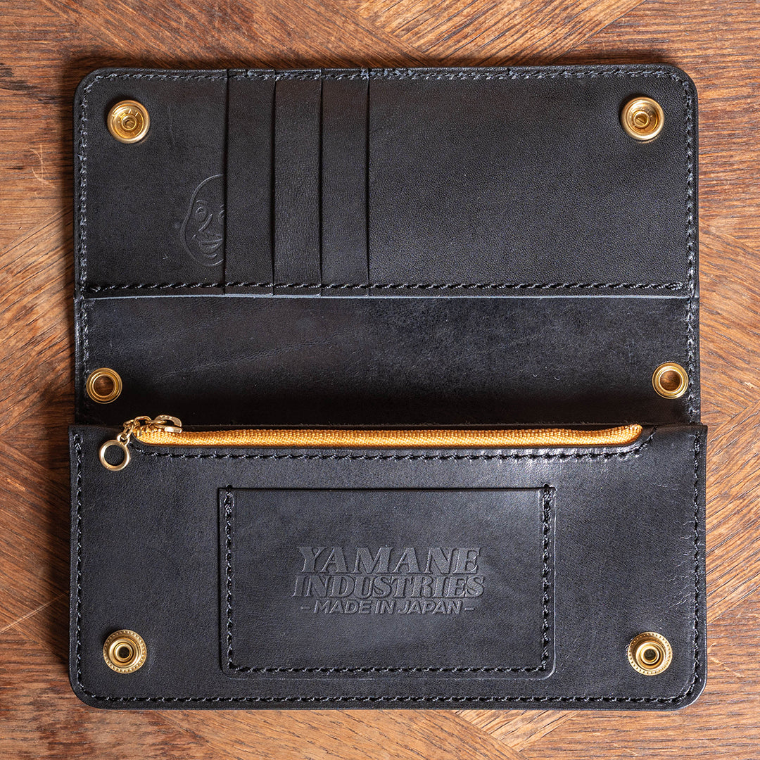 Lot.9500 "Frontier" Steer Hide Leather Biker Wallet (Black)