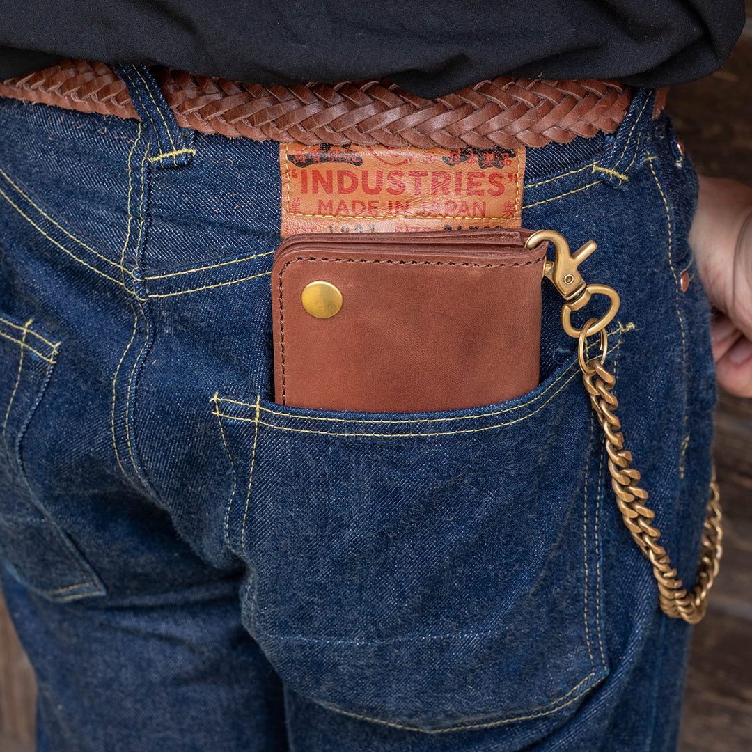 Lot.9500 "Frontier" Steer Hide Leather Biker Wallet (Choco)