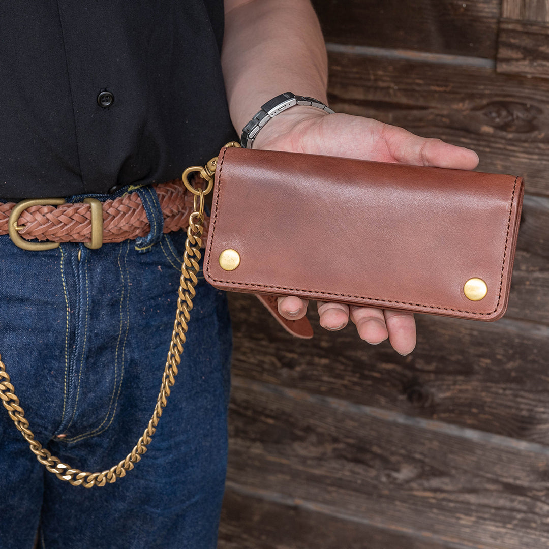 Lot.9500 "Frontier" Steer Hide Leather Biker Wallet (Choco)